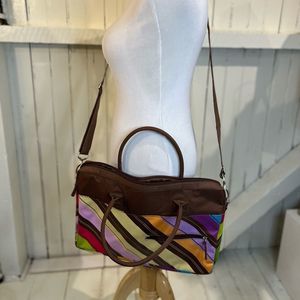 Vintage Multi colored Laptop Bag by Jackie
